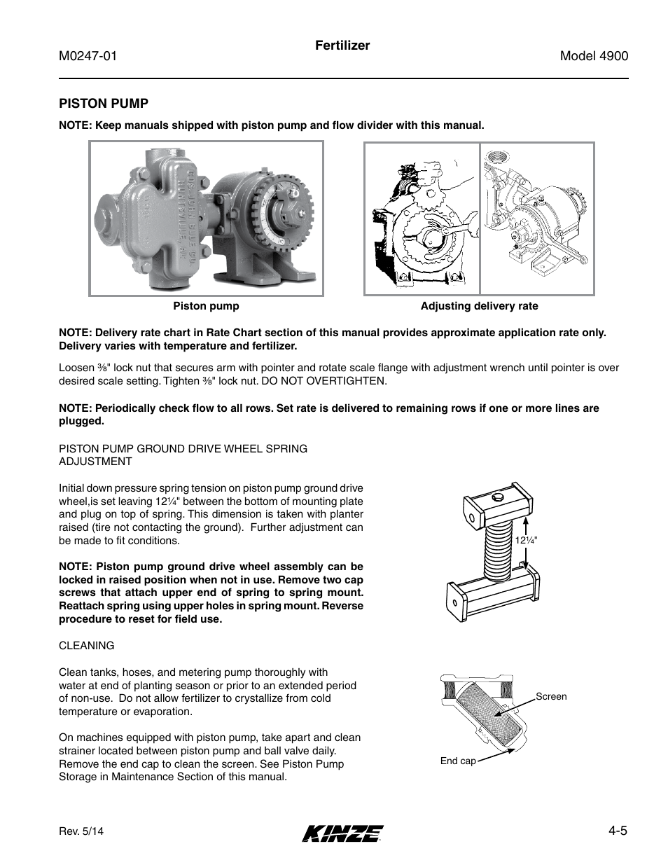 Piston pump, Piston pump -5 | Kinze 4900 Front Folding Planter Rev. 5/14 User Manual | Page 77 / 132