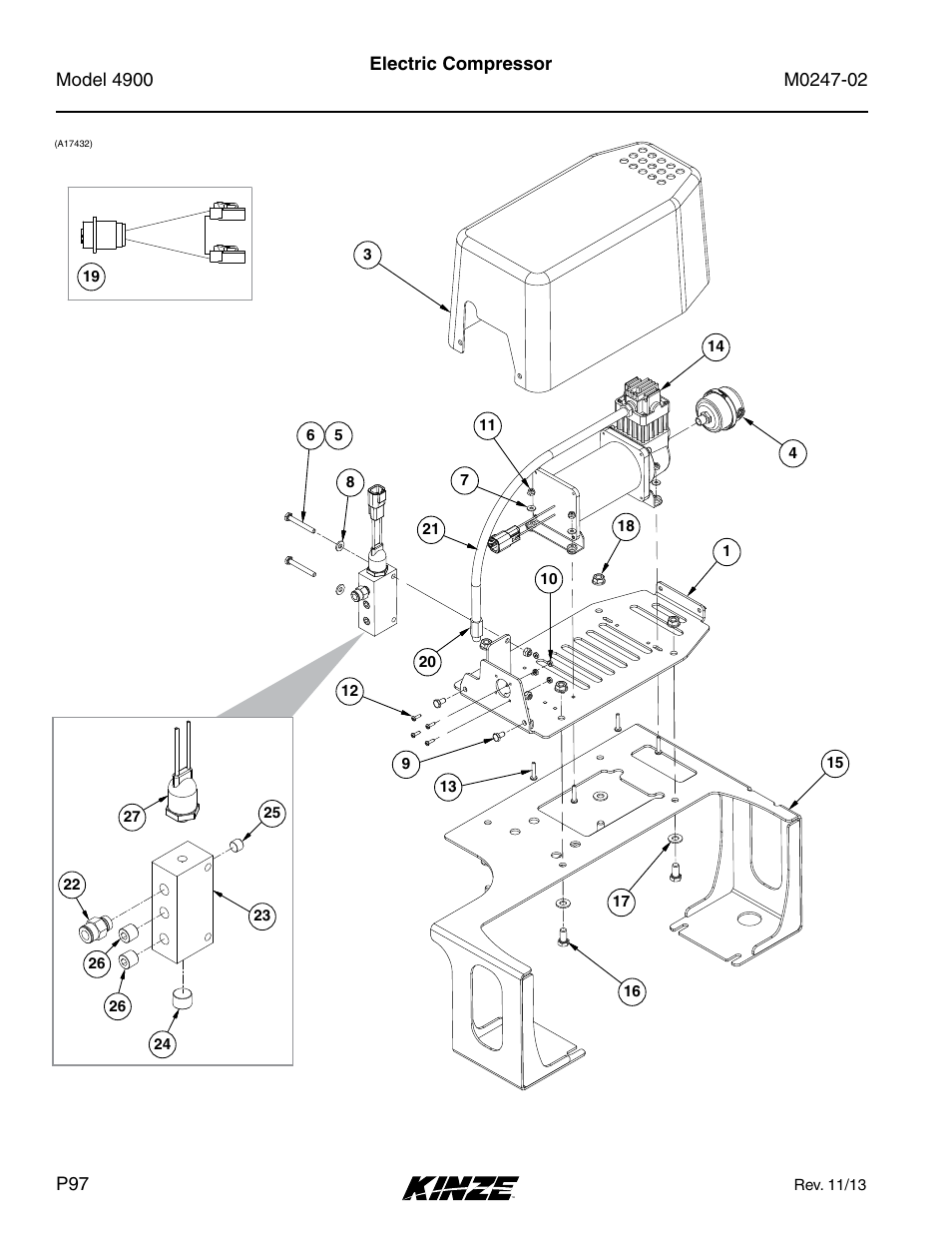 Electric compressor | Kinze 4900 Front Folding Planter Rev. 3/14 User Manual | Page 100 / 280
