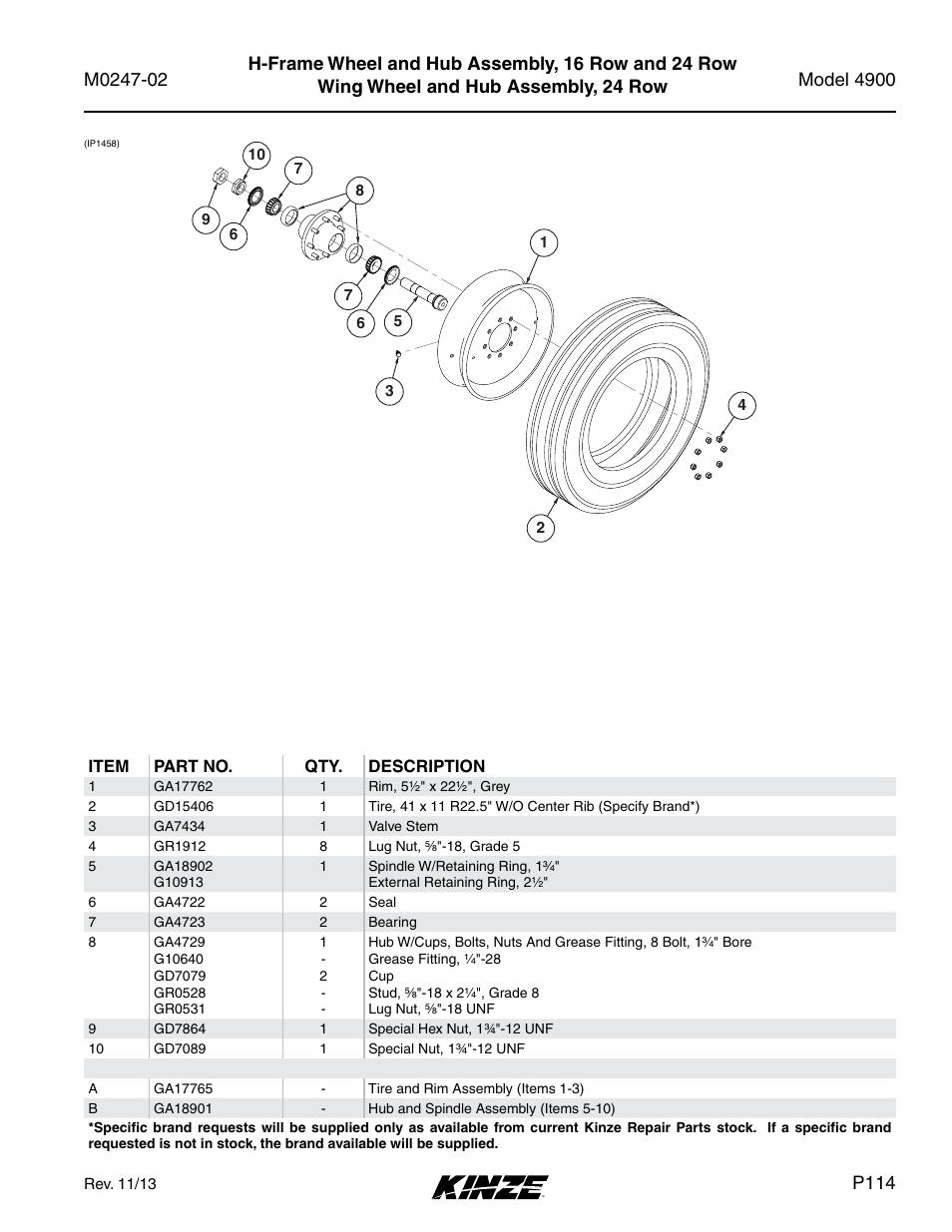 P114 | Kinze 4900 Front Folding Planter Rev. 3/14 User Manual | Page 117 / 280
