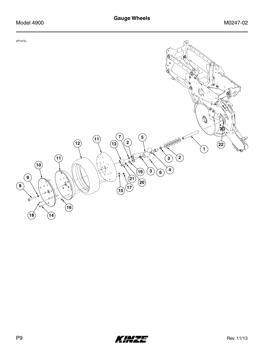 Gauge wheels | Kinze 4900 Front Folding Planter Rev. 3/14 User Manual | Page 12 / 280
