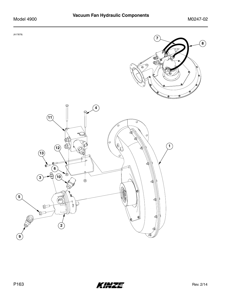 Vacuum fan hydraulic components | Kinze 4900 Front Folding Planter Rev. 3/14 User Manual | Page 166 / 280