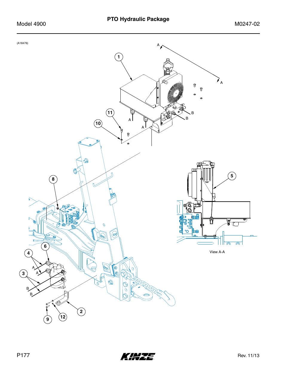 Pto hydraulic package | Kinze 4900 Front Folding Planter Rev. 3/14 User Manual | Page 180 / 280