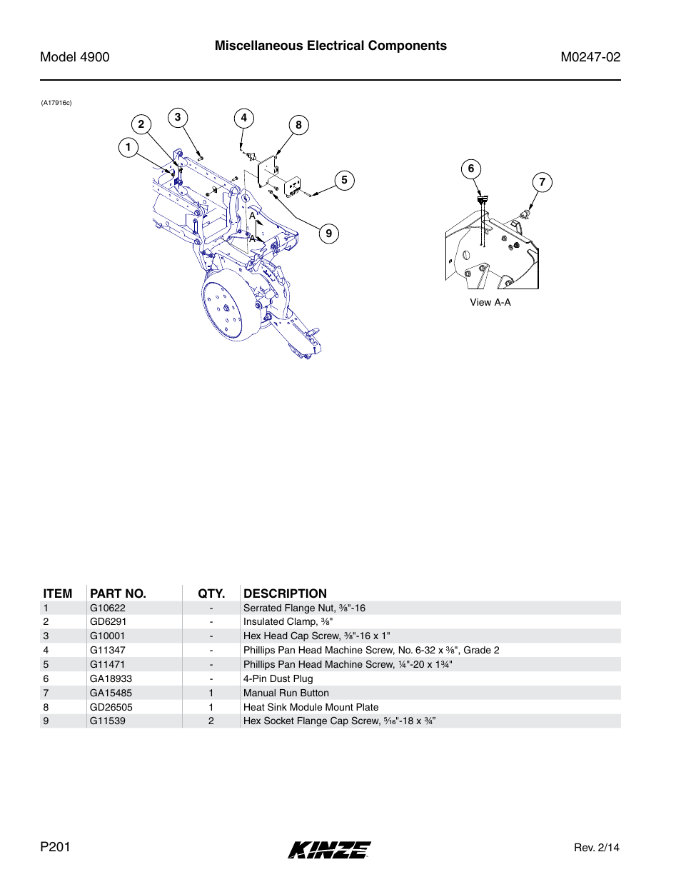 Miscellaneous electrical components | Kinze 4900 Front Folding Planter Rev. 3/14 User Manual | Page 204 / 280