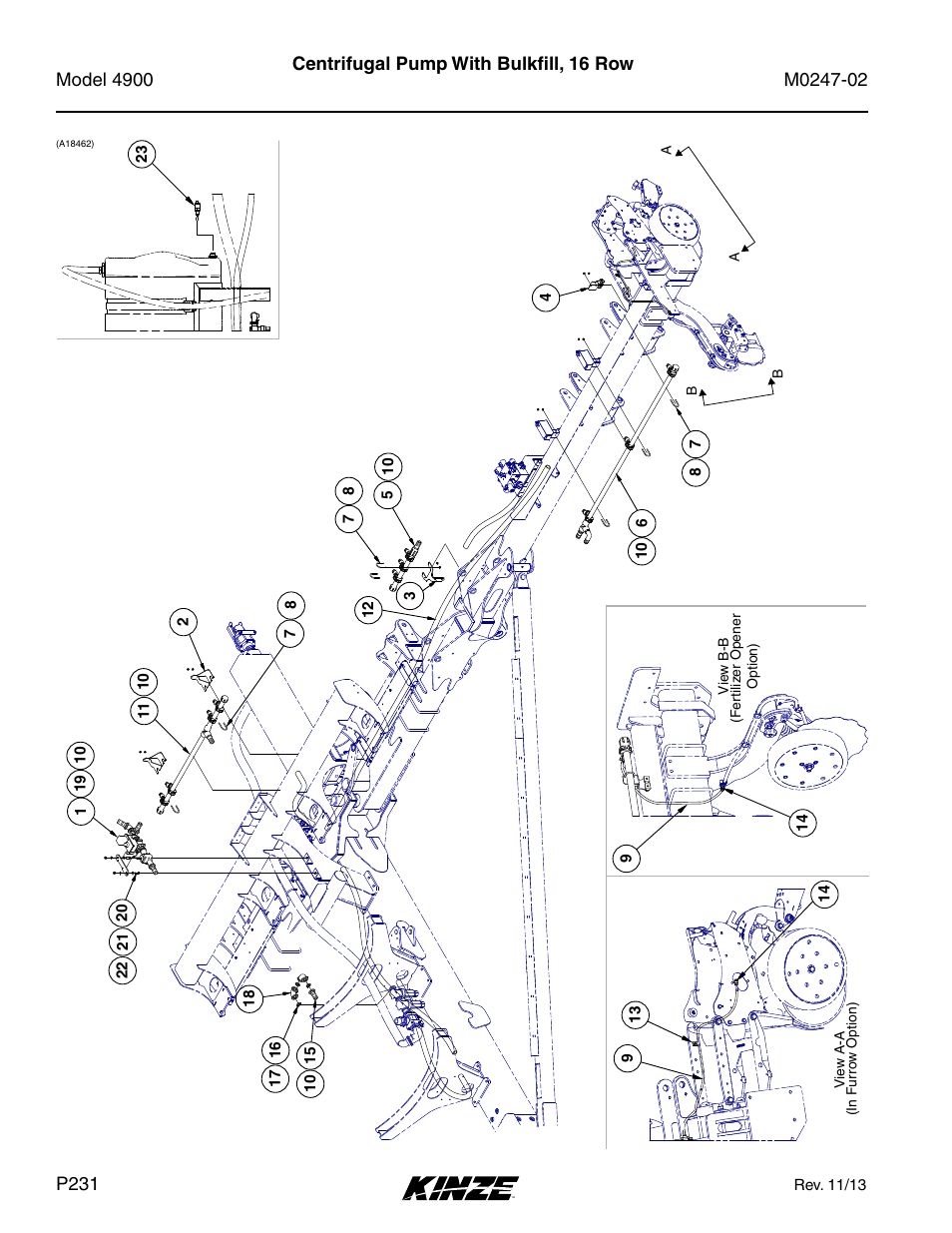 Centrifugal pump with bulkfill, 16 row | Kinze 4900 Front Folding Planter Rev. 3/14 User Manual | Page 234 / 280