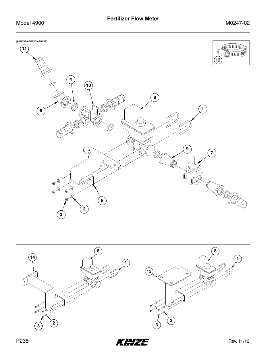 Fertilizer flow meter | Kinze 4900 Front Folding Planter Rev. 3/14 User Manual | Page 238 / 280