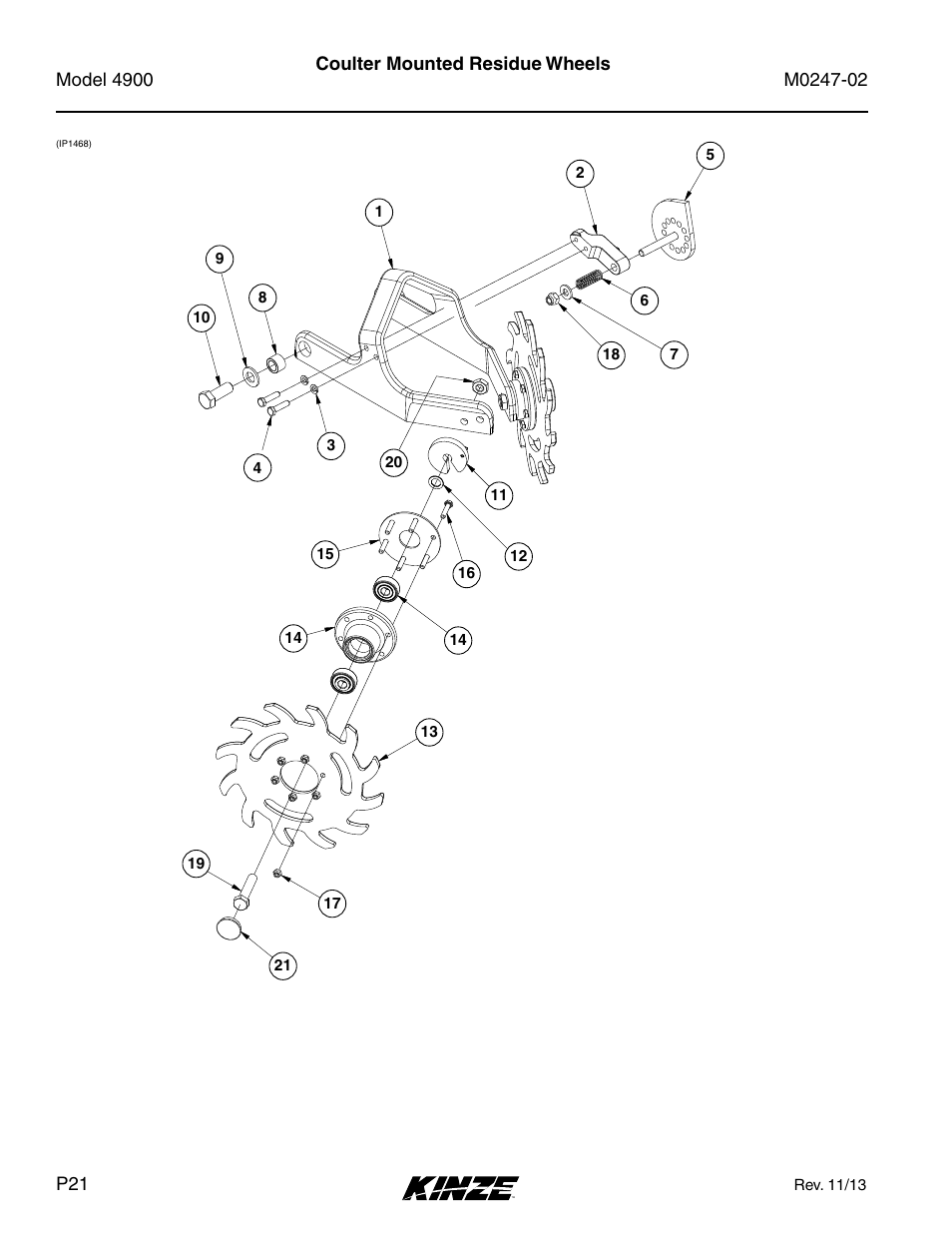 Coulter mounted residue wheels | Kinze 4900 Front Folding Planter Rev. 3/14 User Manual | Page 24 / 280