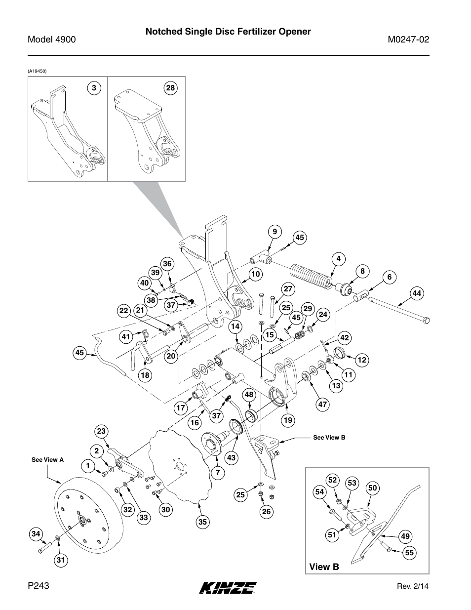 Notched single disc fertilizer opener | Kinze 4900 Front Folding Planter Rev. 3/14 User Manual | Page 246 / 280