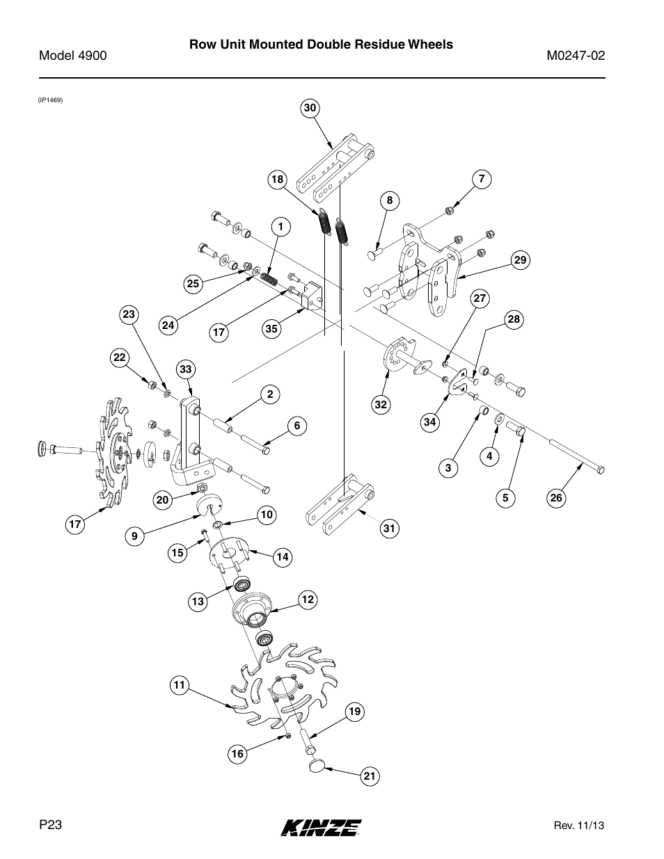 Row unit mounted double residue wheels | Kinze 4900 Front Folding Planter Rev. 3/14 User Manual | Page 26 / 280