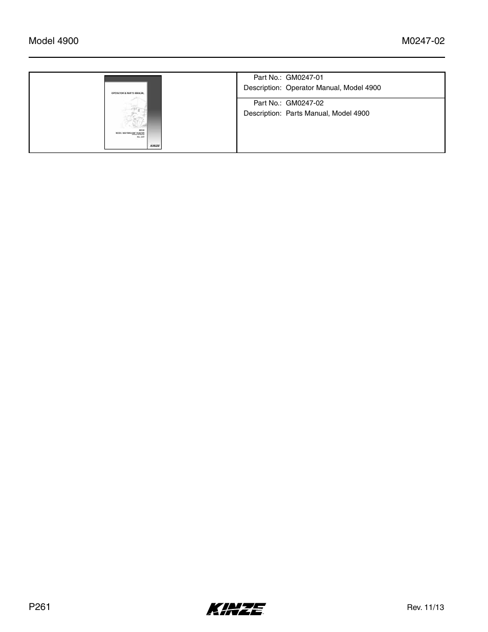 Kinze 4900 Front Folding Planter Rev. 3/14 User Manual | Page 264 / 280