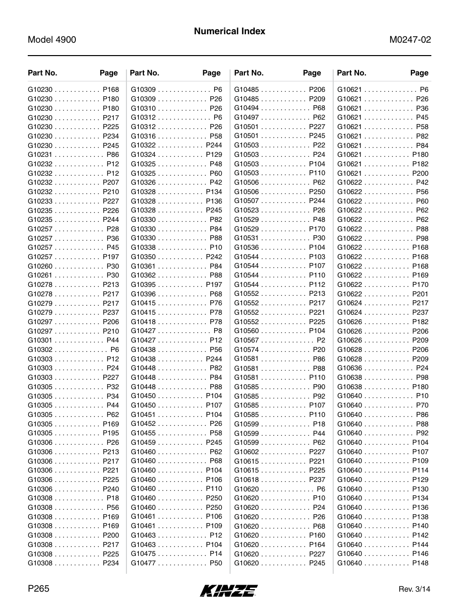 Kinze 4900 Front Folding Planter Rev. 3/14 User Manual | Page 268 / 280