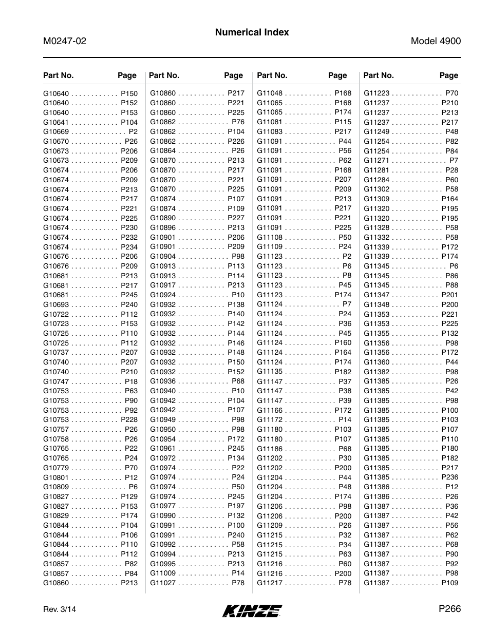 Kinze 4900 Front Folding Planter Rev. 3/14 User Manual | Page 269 / 280