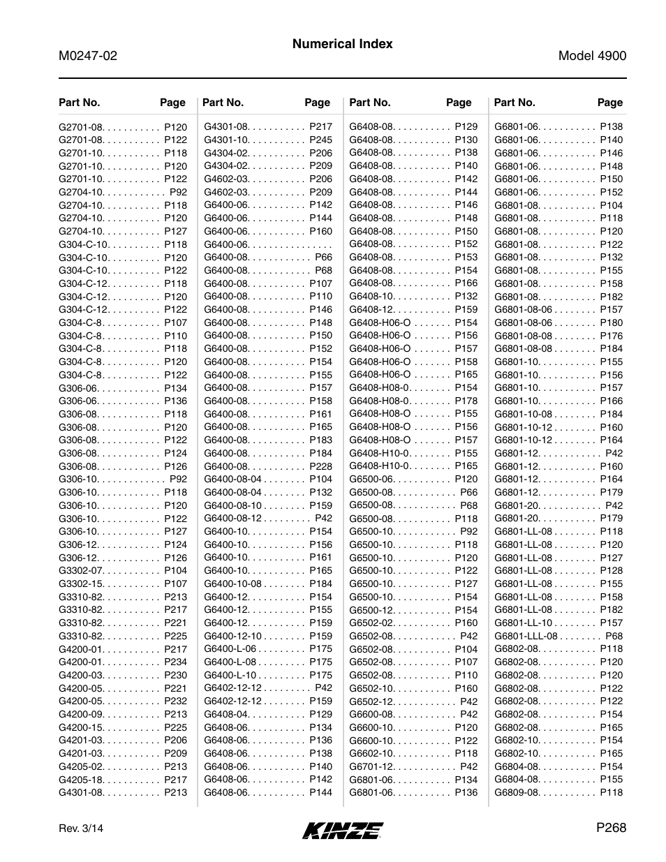 Kinze 4900 Front Folding Planter Rev. 3/14 User Manual | Page 271 / 280