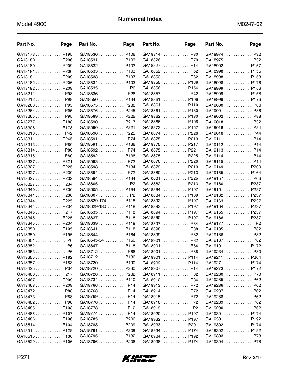 Kinze 4900 Front Folding Planter Rev. 3/14 User Manual | Page 274 / 280