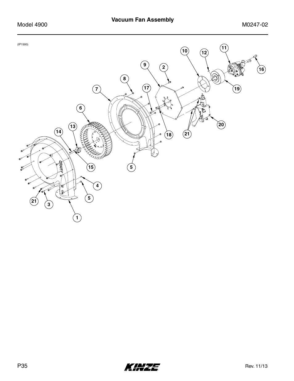 Vacuum fan assembly | Kinze 4900 Front Folding Planter Rev. 3/14 User Manual | Page 38 / 280