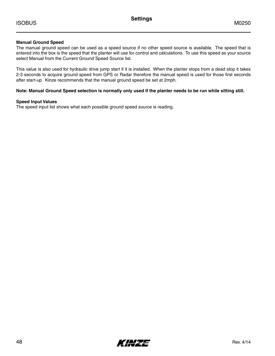 Kinze ISOBUS Electronics Package (4900) Rev. 4/14 User Manual | Page 52 / 60