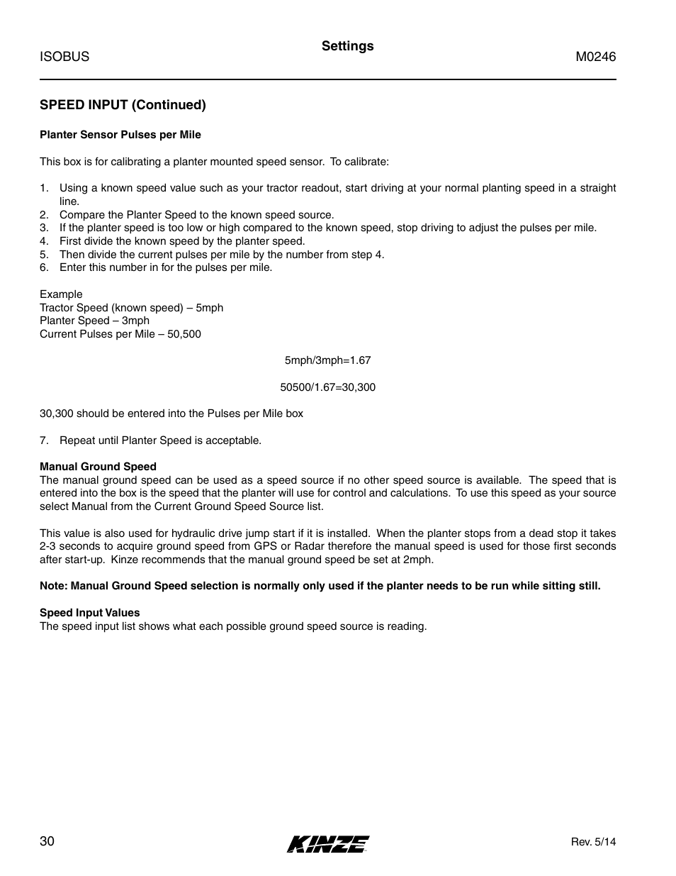 Kinze ISOBUS Electronics Package (3000 Series) Rev. 5/14 User Manual | Page 36 / 46