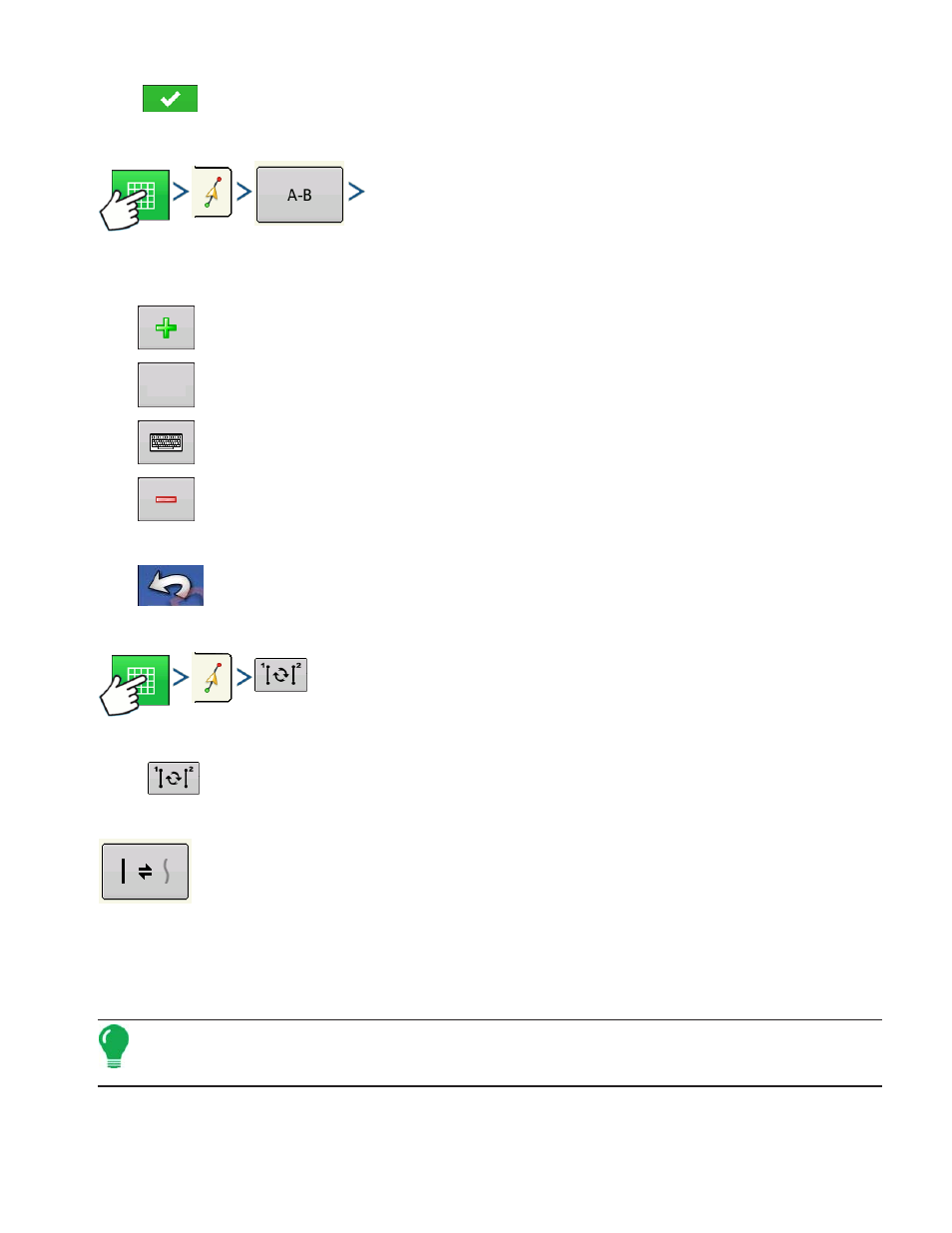 Inputting paths into smartpath, Cycle between loaded paths | Kinze Ag Leader Integra User Manual | Page 141 / 350