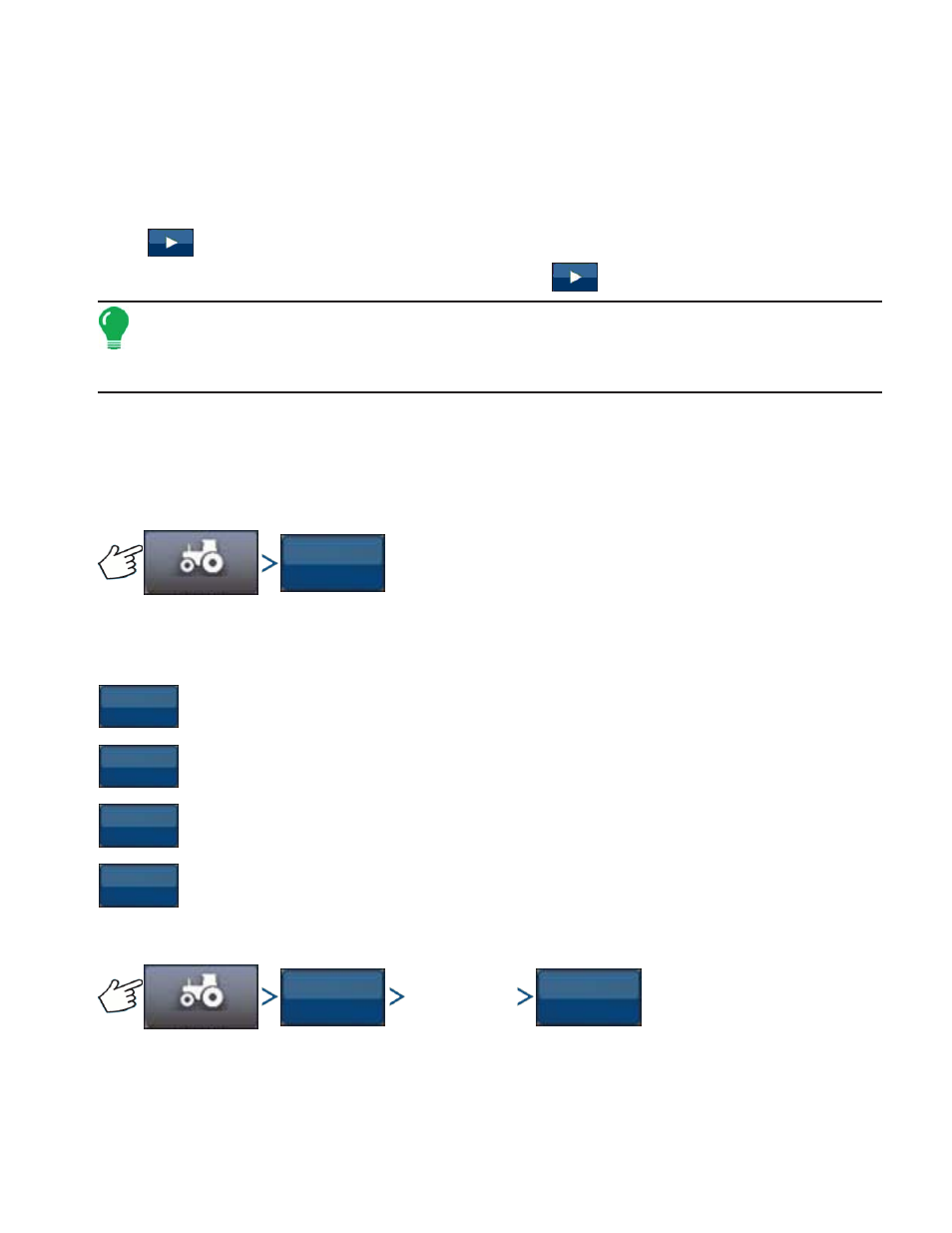 Manage vehicle, Select, Manage vehicle select | Anage, Ehicle, Elect | Kinze Ag Leader Integra User Manual | Page 155 / 350