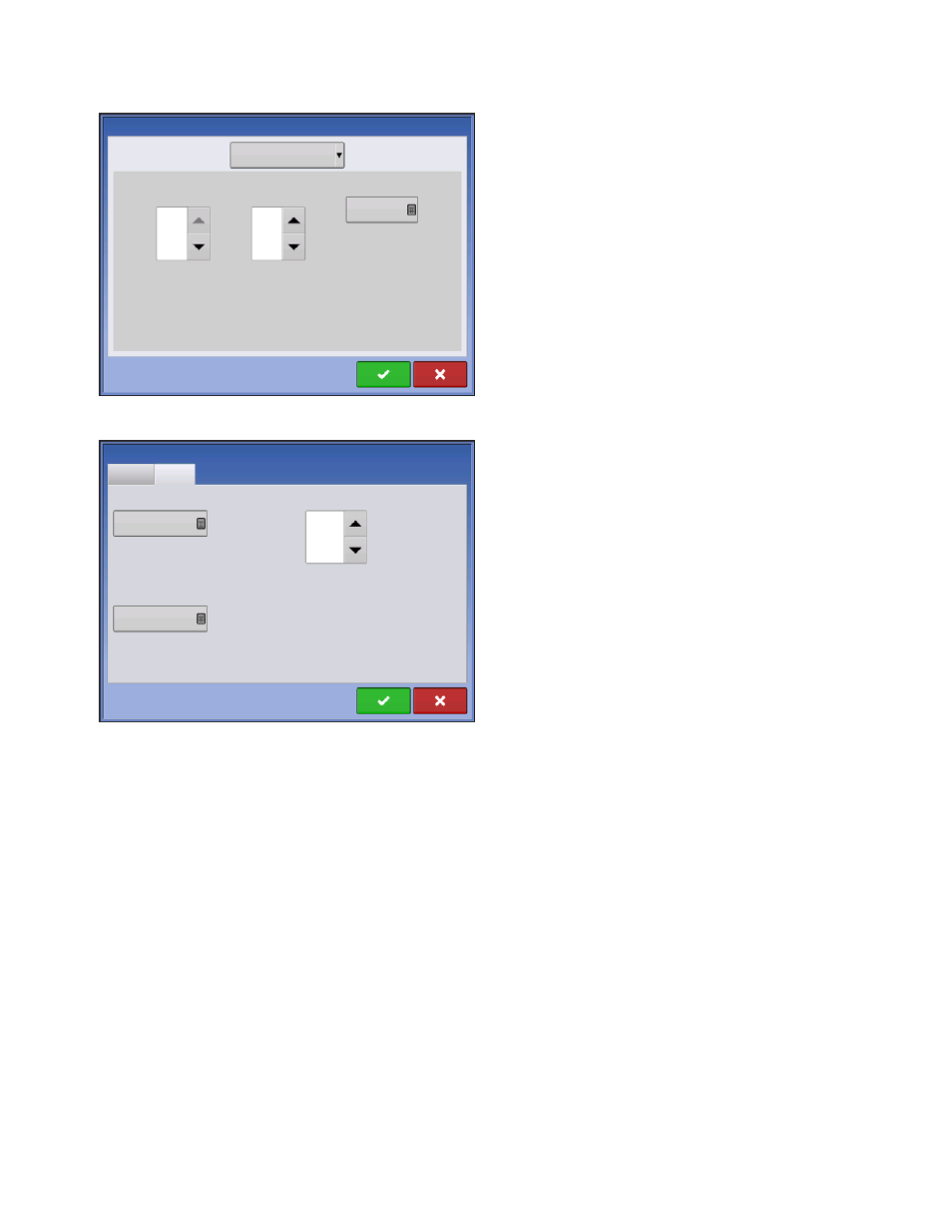 Control valve settings - servo, Auxiliary tab settings, Lanting | Ontrol | Kinze Ag Leader Integra User Manual | Page 181 / 350