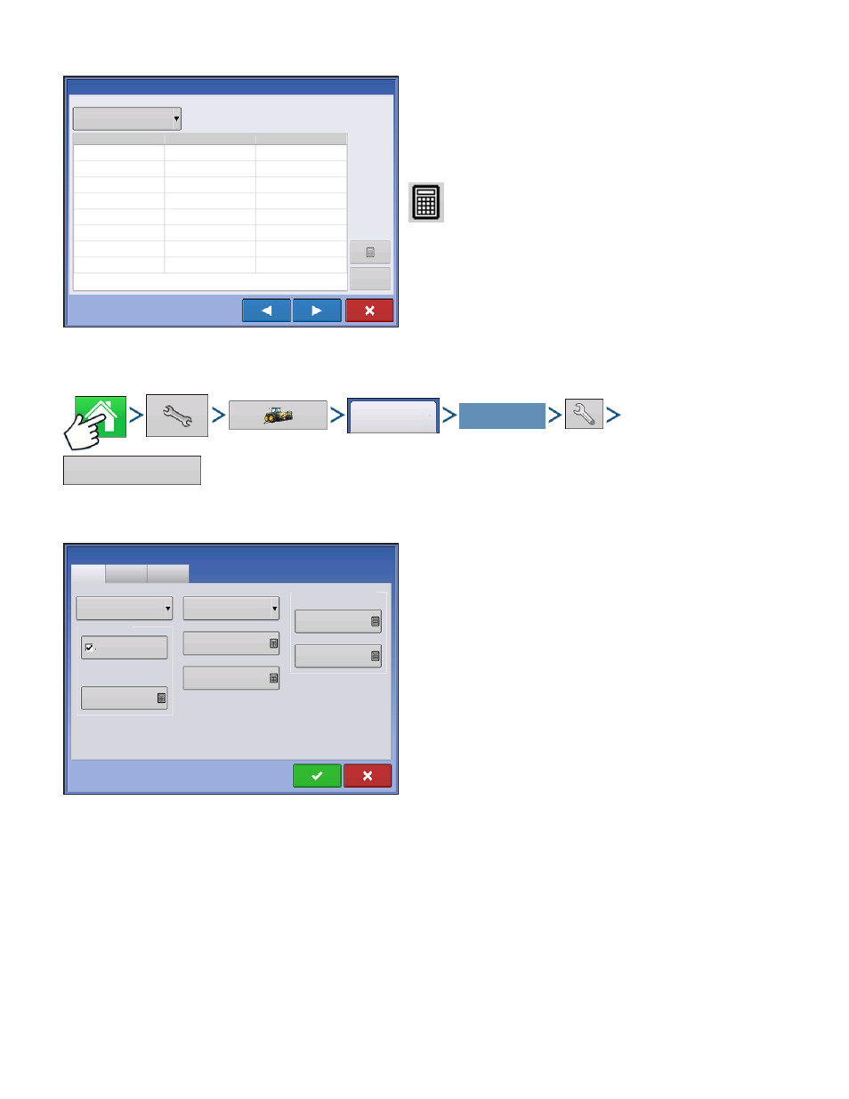 Setup down force configuration, Etup, Orce | Onfiguration, Control | Kinze Ag Leader Integra User Manual | Page 198 / 350