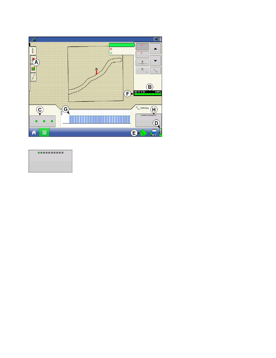 Kinze display items on equipment tab, Kinze d, Isplay | Tems on, Quipment, Kinze p, Lanting, Lanter, Onitor, Odule | Kinze Ag Leader Integra User Manual | Page 227 / 350