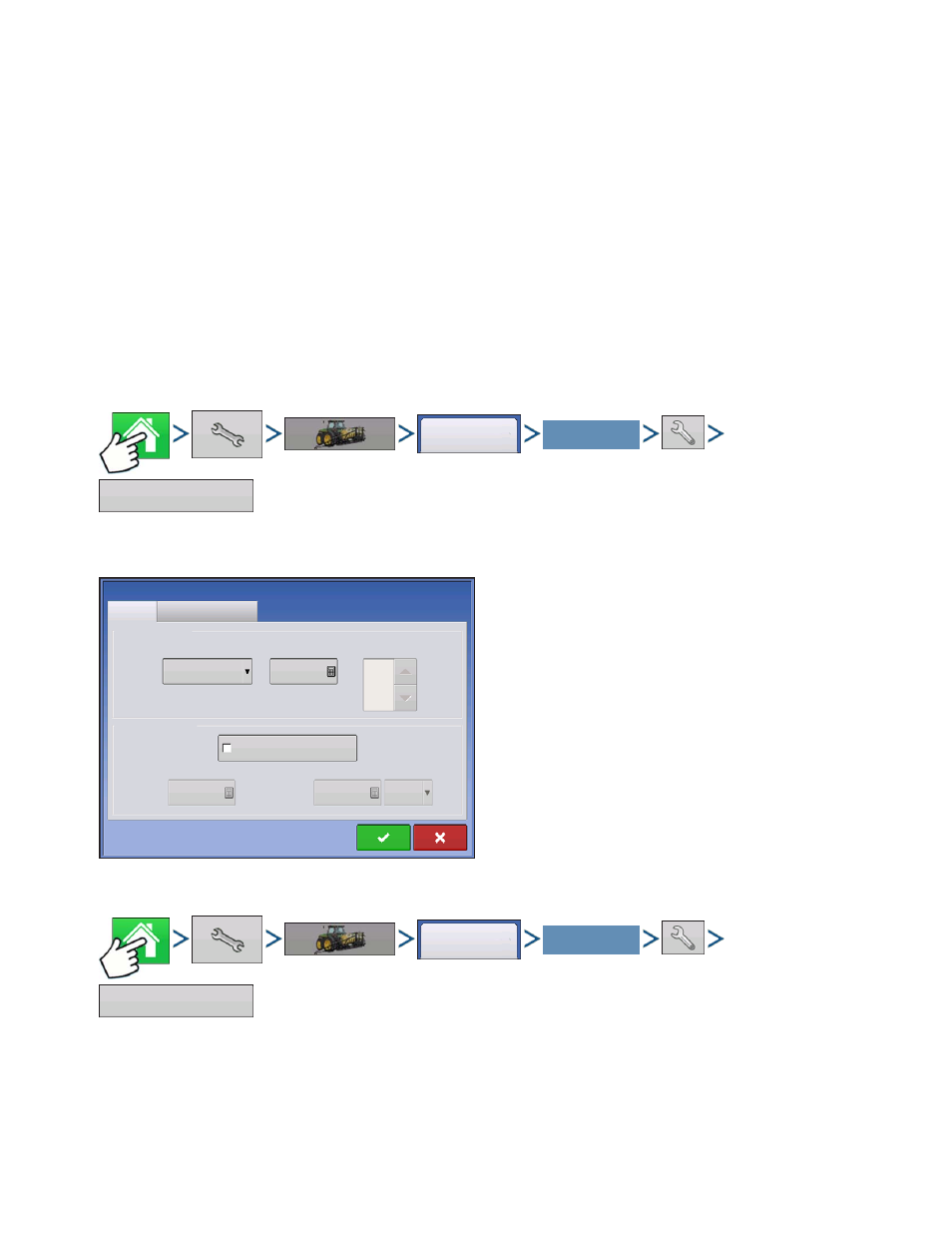 Hardi safe track, Liquid application controller settings, Ardi | Rack, Iquid, Pplication, Ontroller, Ettings | Kinze Ag Leader Integra User Manual | Page 237 / 350