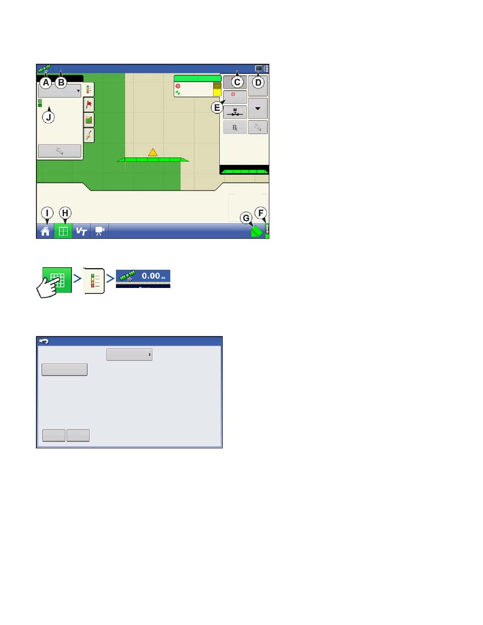 Application map screen - zoom to detail, Legend select, Pplication | Ap screen, Oom to, Etail, Egend, Elect | Kinze Ag Leader Integra User Manual | Page 242 / 350