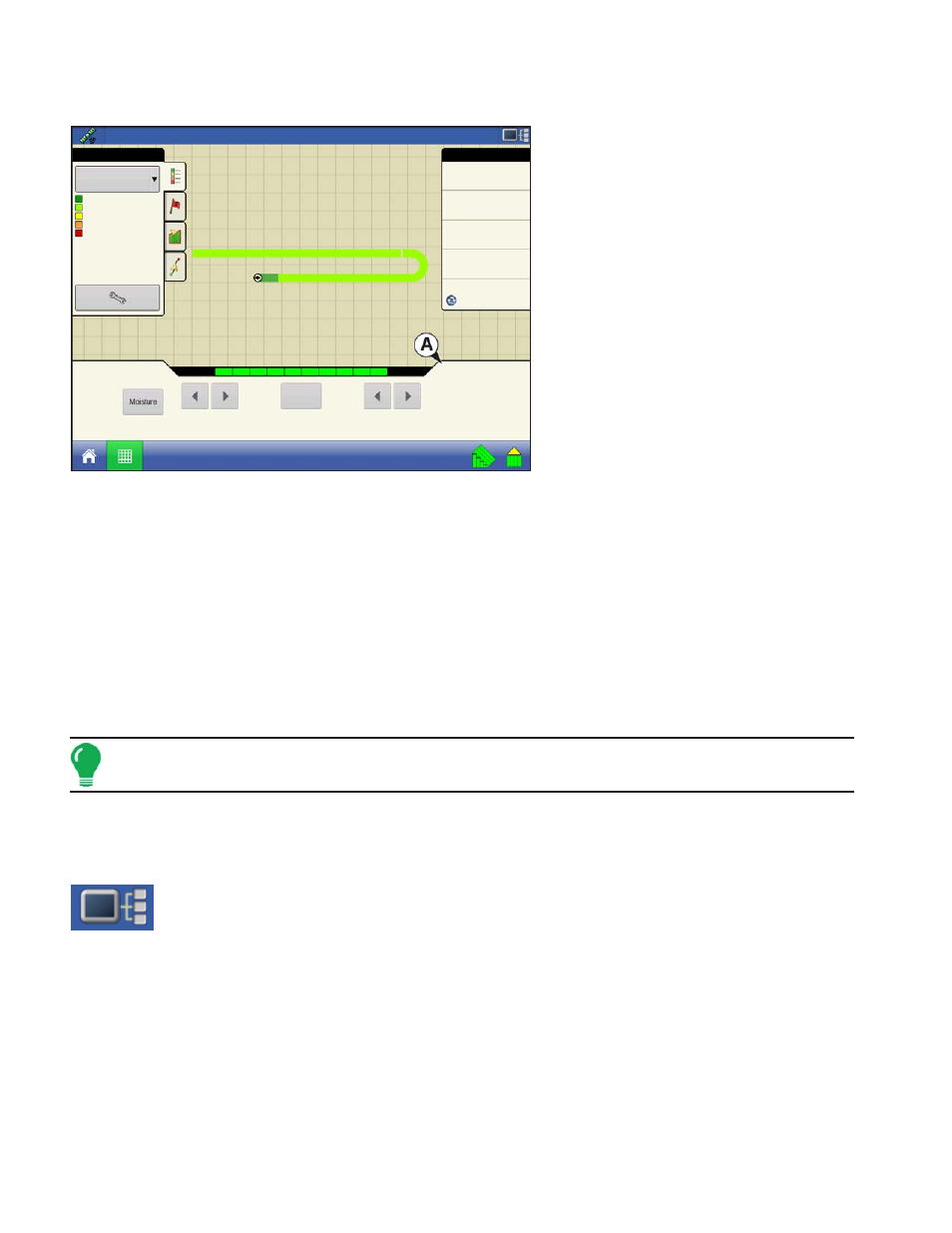 Map screen for claas quantimeter, Diagnostics for claas quantimeter, Diagnostics screen for claas quantimeter | Claas q, Creen for, Uantimeter, Iagnostics for | Kinze Ag Leader Integra User Manual | Page 340 / 350