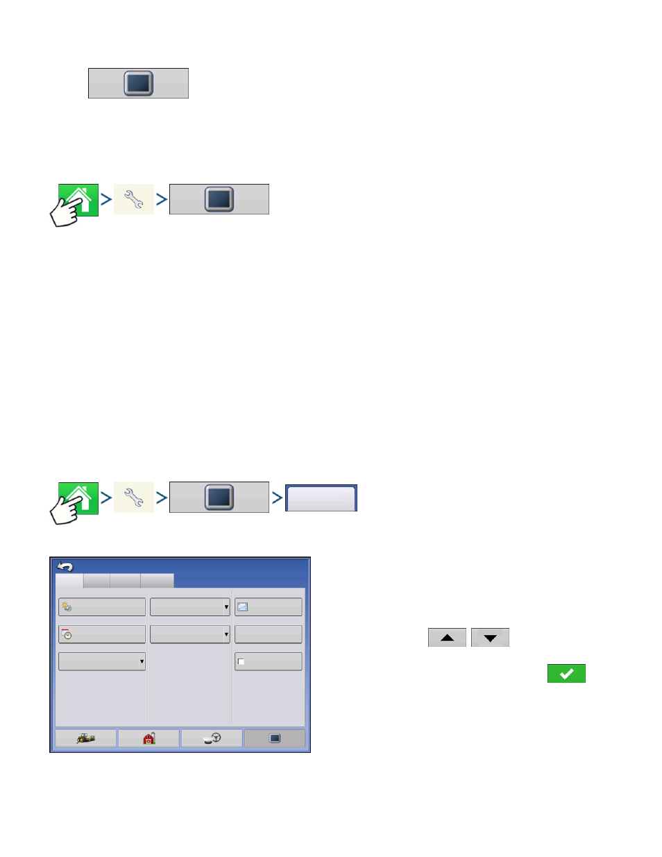 Display button, General tab, Isplay button | Eneral tab | Kinze Ag Leader Integra User Manual | Page 36 / 350