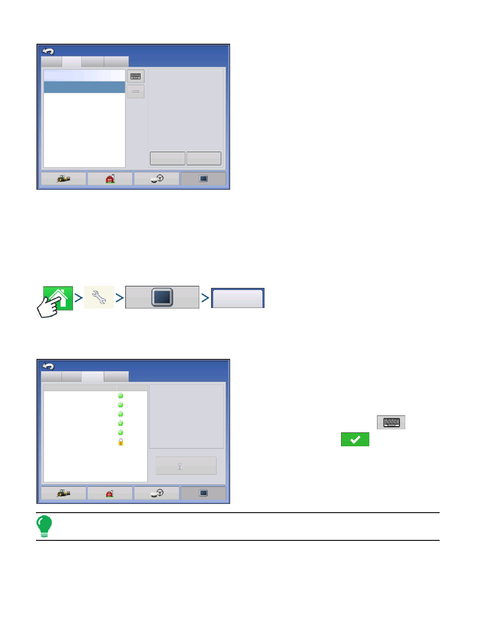 Features tab, Unlocking features, Eatures tab | Kinze Ag Leader Integra User Manual | Page 38 / 350