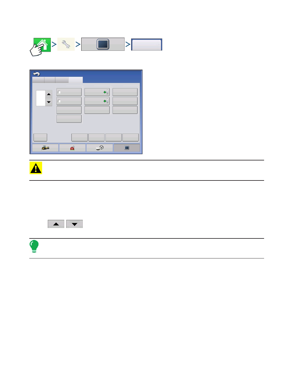 Advanced tab, Dvanced tab, Etup | Onfiguration | Kinze Ag Leader Integra User Manual | Page 39 / 350