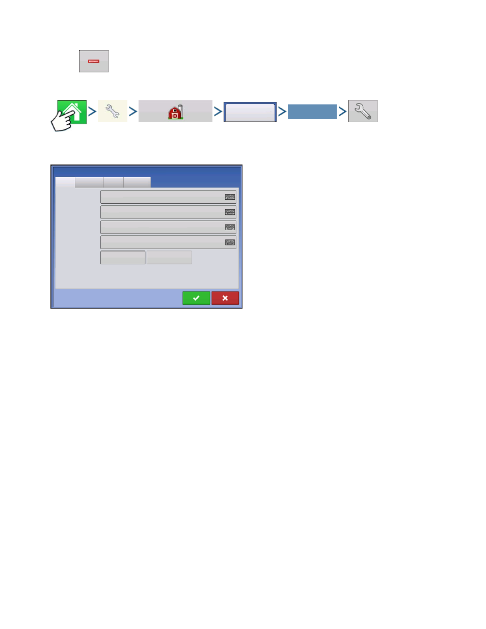 User setup button, General tab, Phone/email tab | Address tab, Permissions, General tab phone/email tab address tab, Ermissions | Kinze Ag Leader Integra User Manual | Page 55 / 350