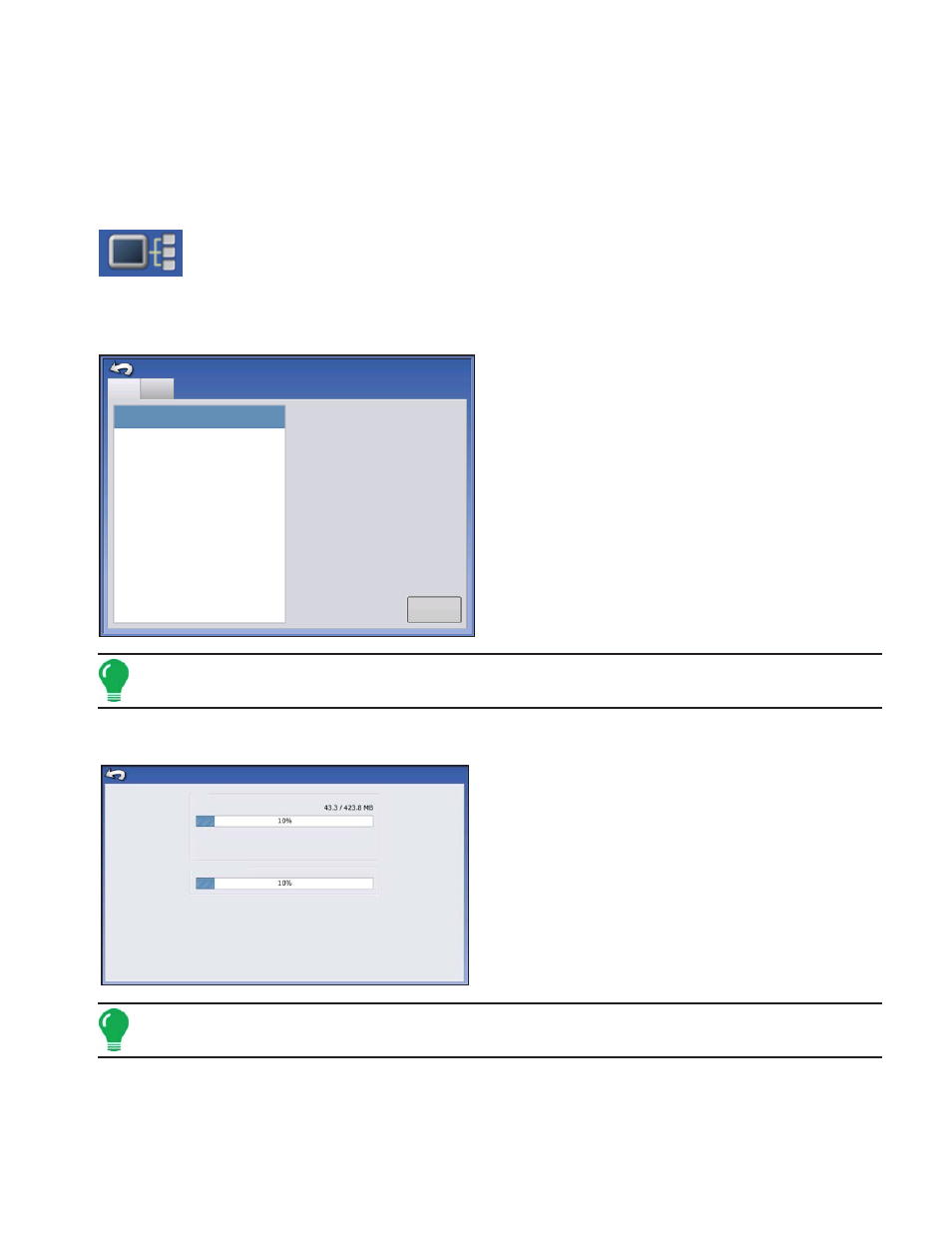 Devices, Device information, Display diagnostics | Devices display diagnostics, Evices, Evice, Nformation, Isplay, Iagnostics | Kinze Ag Leader Integra User Manual | Page 93 / 350