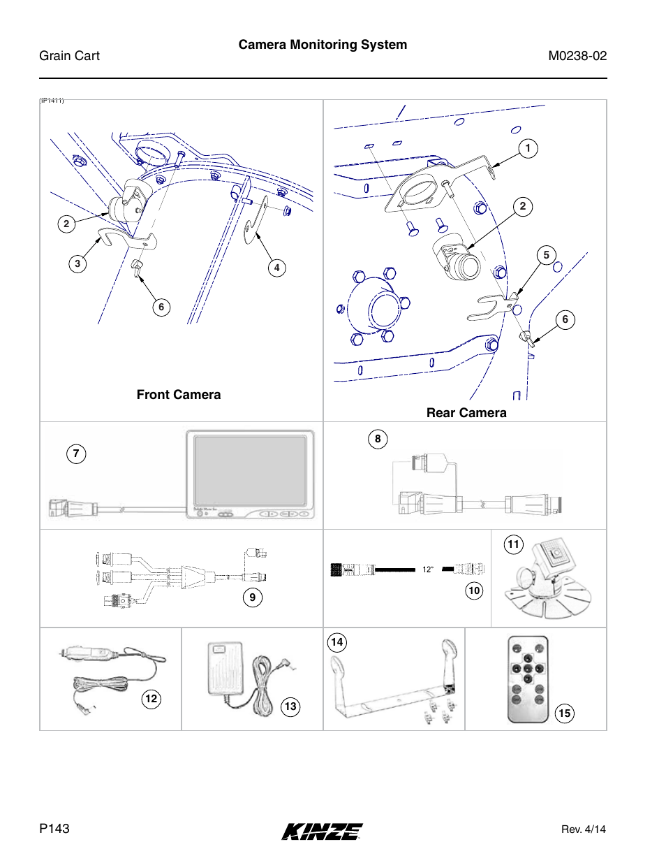 Camera monitoring system | Kinze Grain Carts Rev. 4/14 User Manual | Page 146 / 176