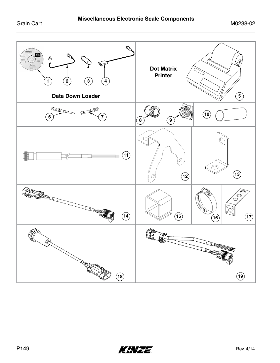 Miscellaneous electronic scale components | Kinze Grain Carts Rev. 4/14 User Manual | Page 152 / 176