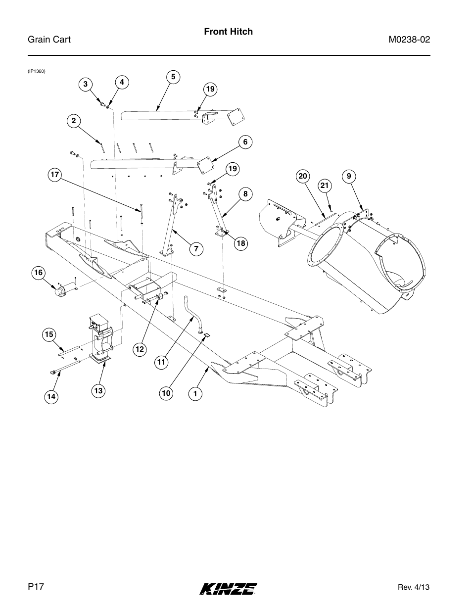 Front hitch | Kinze Grain Carts Rev. 4/14 User Manual | Page 20 / 176