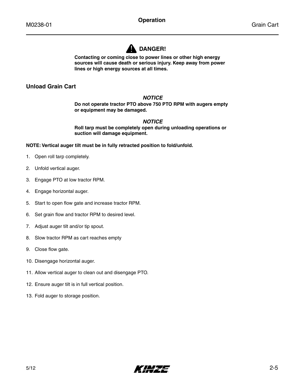 Kinze Grain Carts Rev. 7/14 User Manual | Page 19 / 70