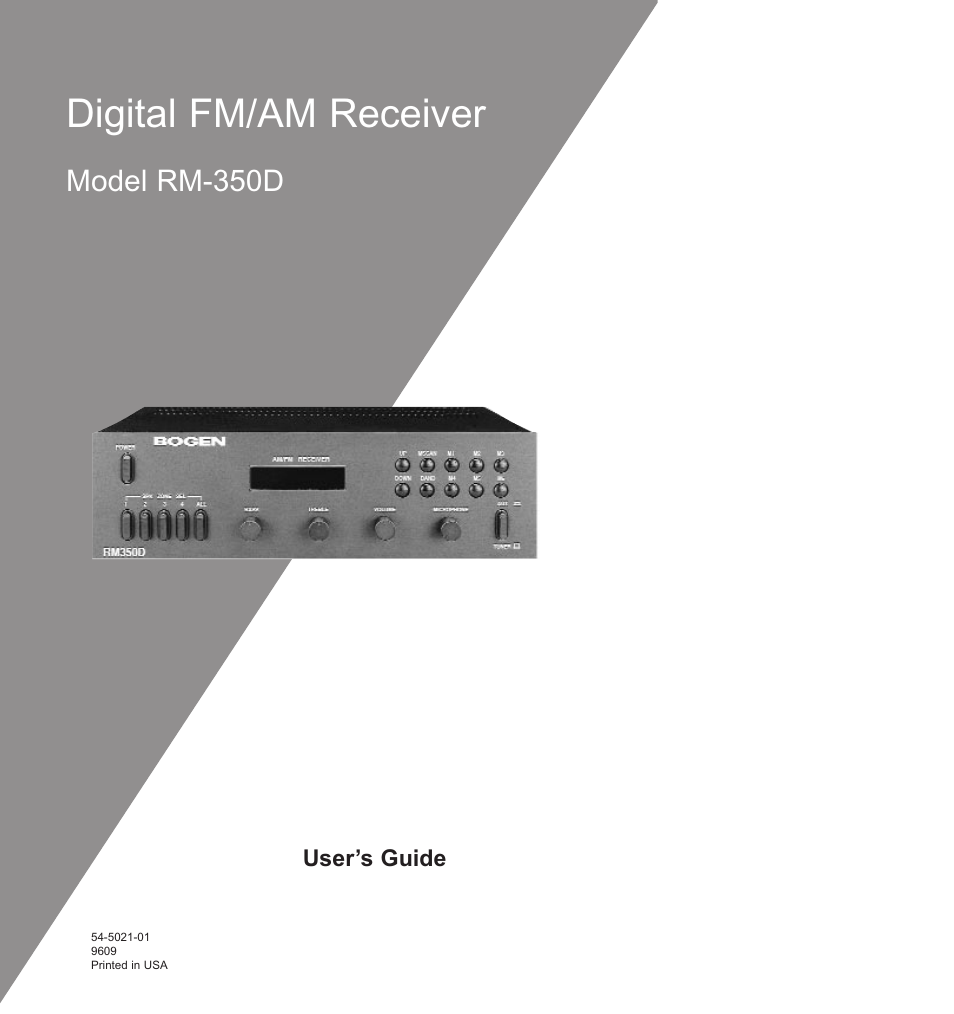 Bogen RM-350D User Manual | 11 pages