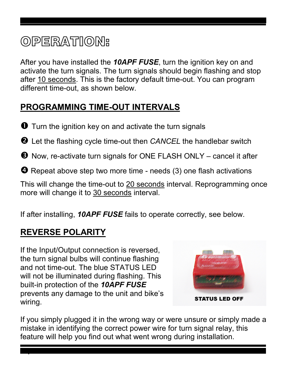 Operationion, Operation | Kisan Electronics 10APF User Manual | Page 4 / 5