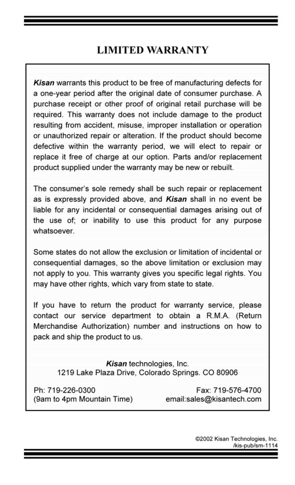 Kisan Electronics SN-5 User Manual | Page 2 / 38