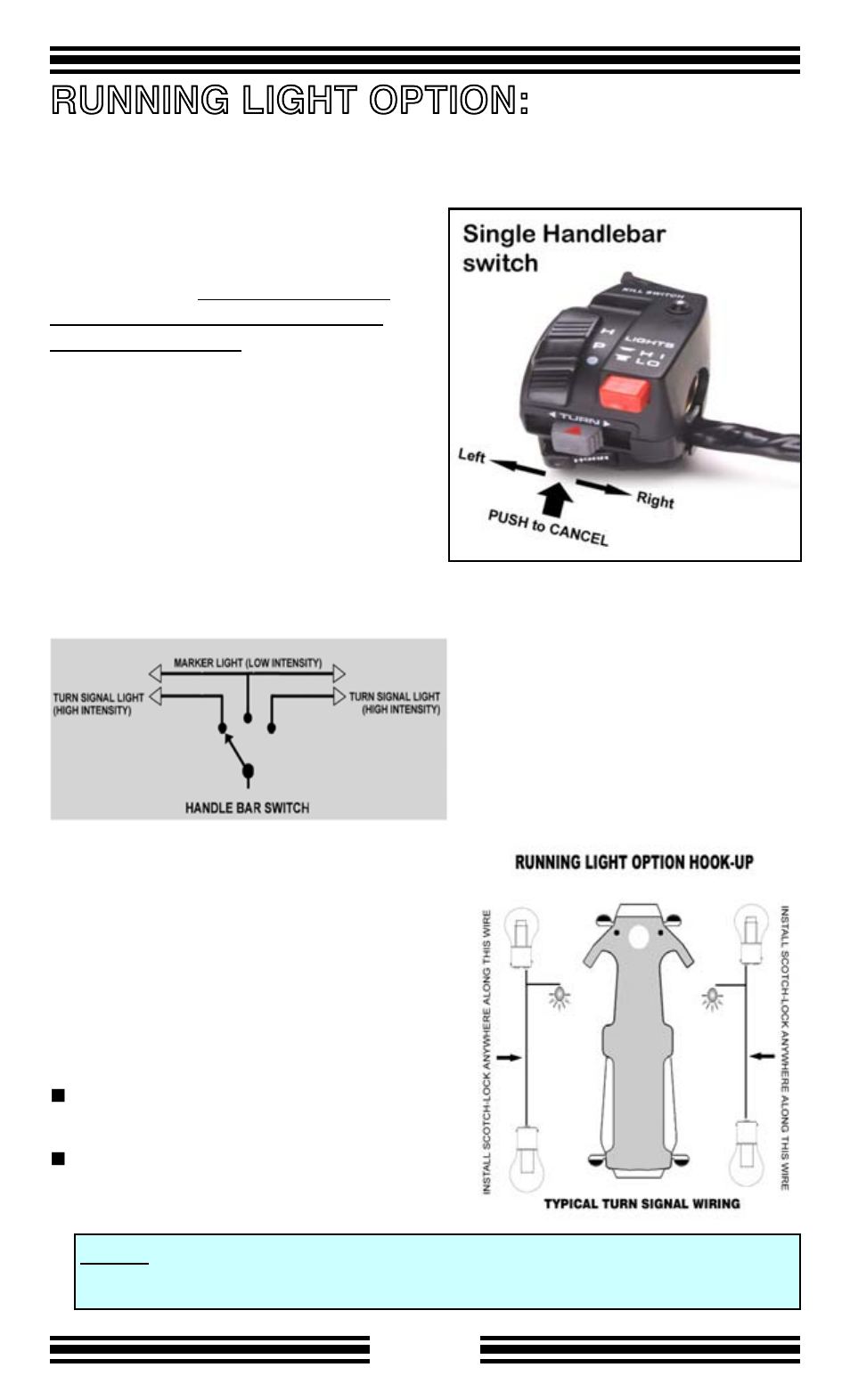 Running light option | Kisan Electronics SN-5 User Manual | Page 26 / 38
