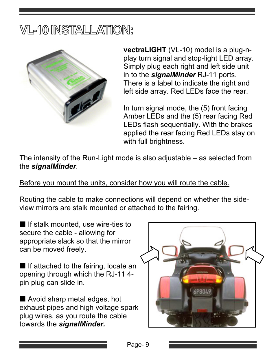 Vl-10 installation | Kisan Electronics VL-20 User Manual | Page 11 / 18