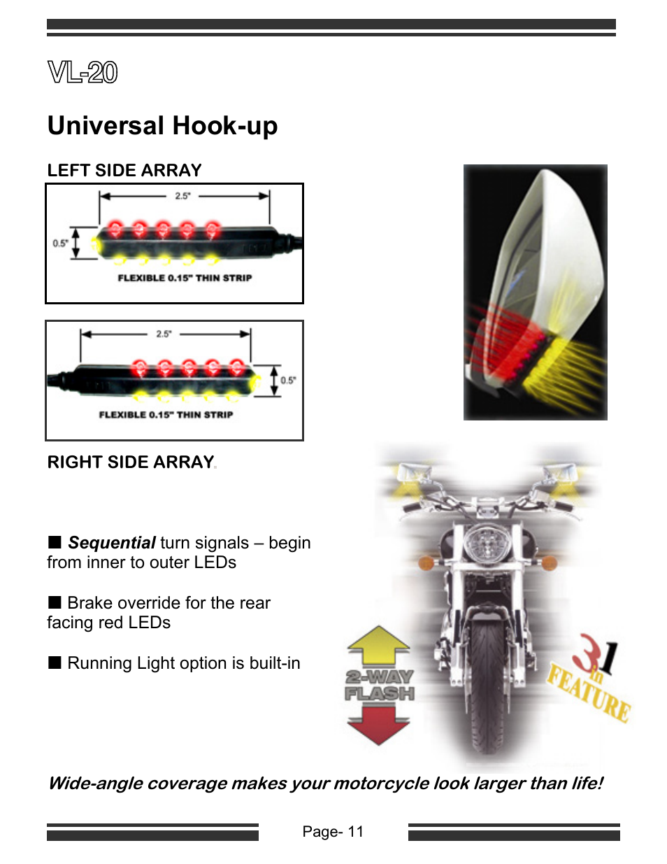 Vl-20, Universal hook-up | Kisan Electronics VL-20 User Manual | Page 13 / 18