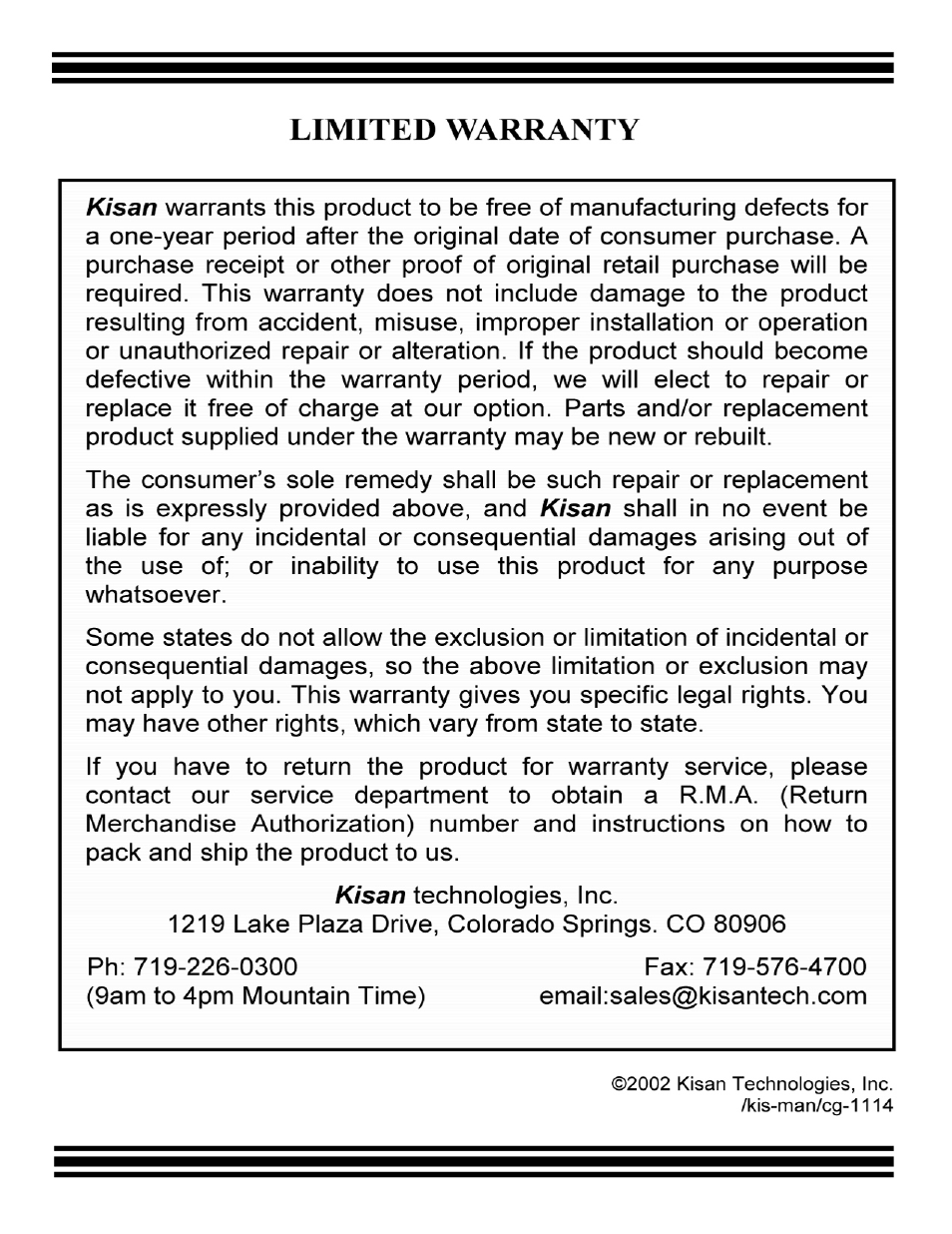 Kisan Electronics VL-20 User Manual | Page 2 / 18