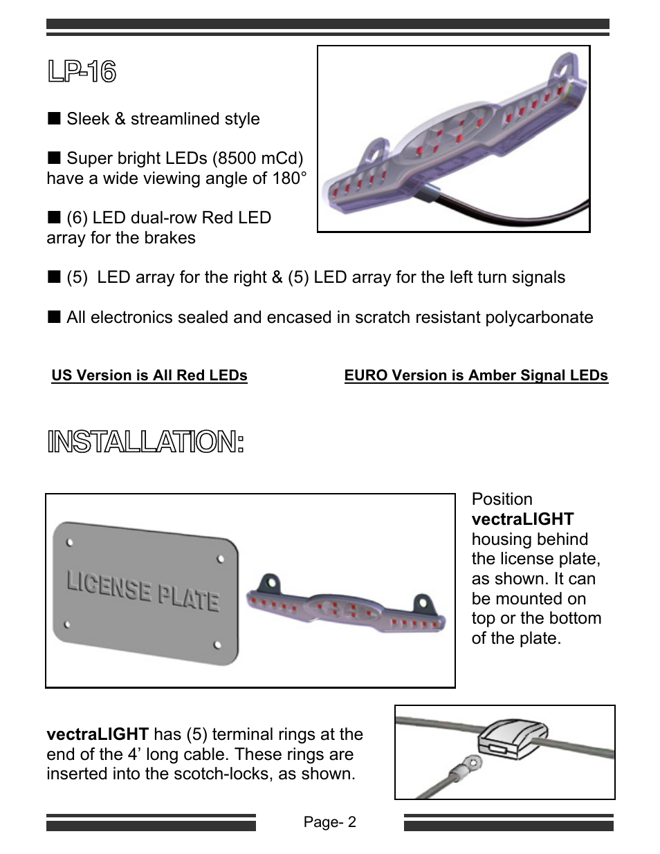 Lp-16, Installation | Kisan Electronics VL-20 User Manual | Page 4 / 18