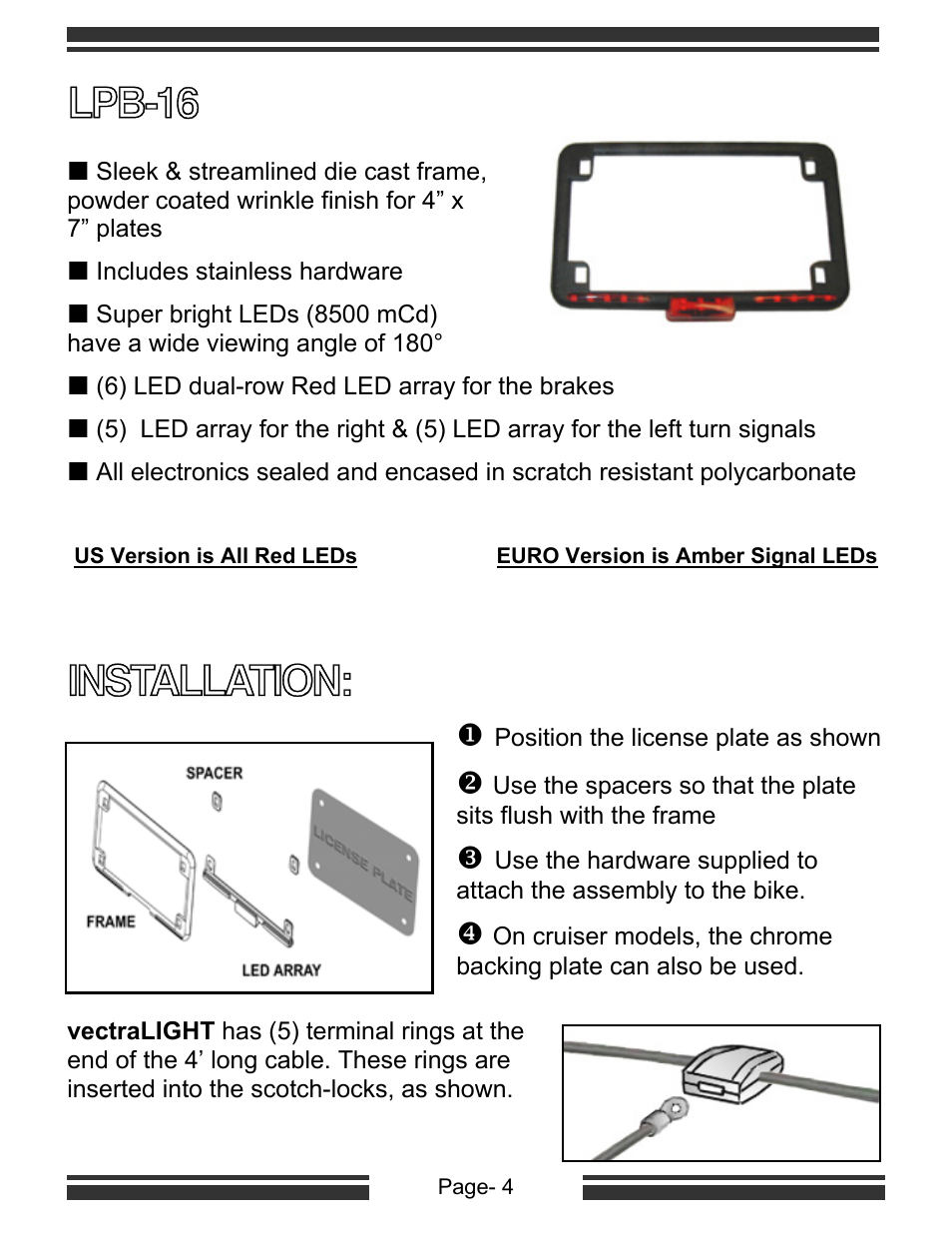 Lpb-16, Installation | Kisan Electronics VL-20 User Manual | Page 6 / 18