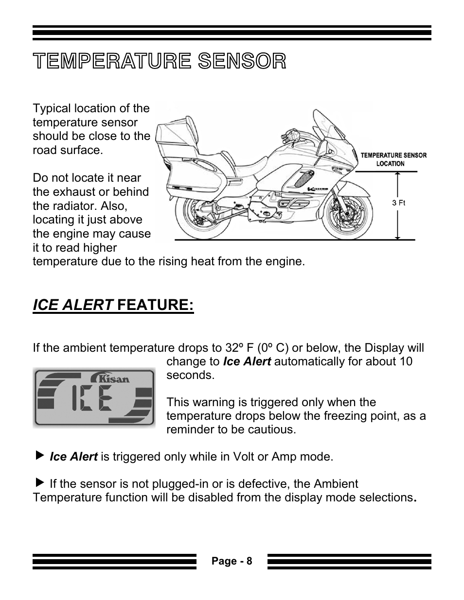 Temperature sensor | Kisan Electronics CG-10 User Manual | Page 10 / 18
