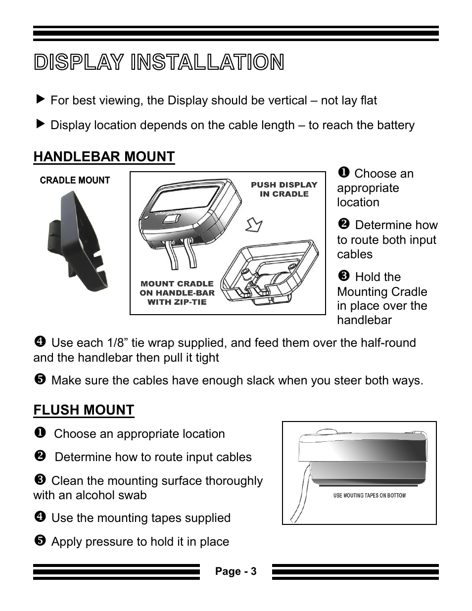 Display installation | Kisan Electronics CG-10 User Manual | Page 5 / 18