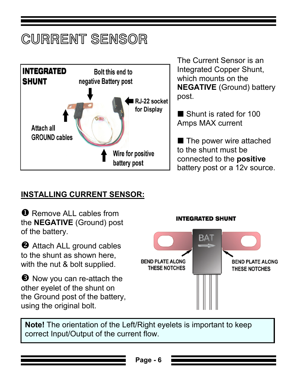 Current sensor | Kisan Electronics CG-10 User Manual | Page 8 / 18