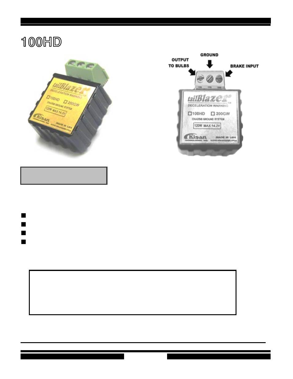 100hd | Kisan Electronics ManualtailBlazer User Manual | Page 10 / 30